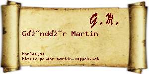 Göndör Martin névjegykártya
